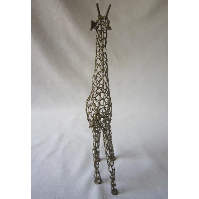 Metal Girafe Sculpture For Sale - Image 4 of 6