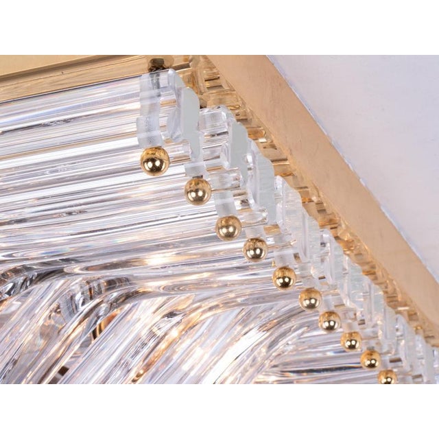 Quadriedri Curvati Murano Glass Flush Mount in the style of Venini, Italy, 1970s For Sale - Image 3 of 14