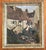Delightful oil painting on canvas of a quaint French village. Painting depicts typical French farmhouse architecture along...