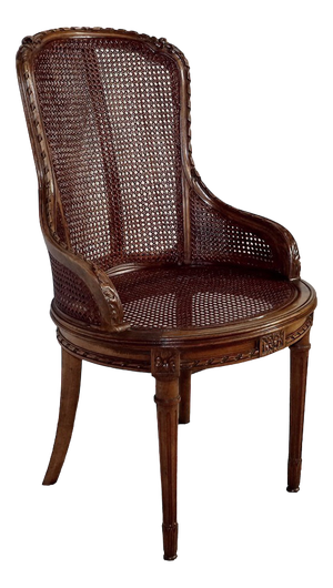 Louis XVI Style Office Armchair in Beech, 1900s