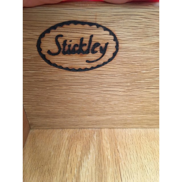 Brown Stickley Cherry 6 Drawer Chippendale Style Bracket Foot High Chest of Drawers For Sale - Image 8 of 8