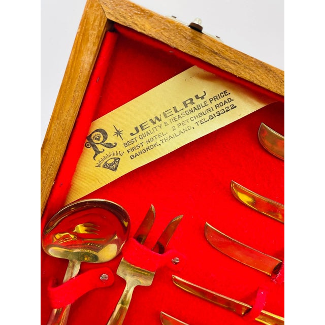 Vintage Mid Century R. Jewelry for First Hotel, Bangkok Flatware Boxed