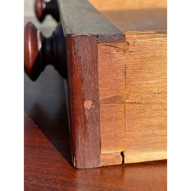 Antique Pair of Classical Mahogany Side Tables / Nightstands Sofa Table Set For Sale - Image 9 of 12
