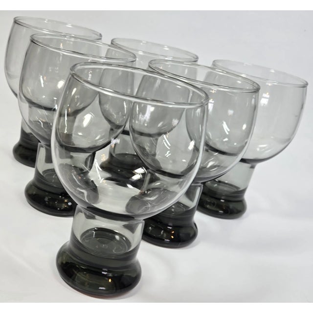 Mid-Century Gray Beer Glasses- Set of Seven For Sale - Image 9 of 12