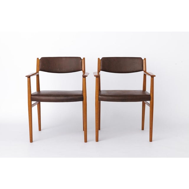 Vintage Danish Model 418 Armchairs in Teak by Arne Vodder for Sibast, 1960s, Set of 2 For Sale - Image 10 of 10