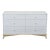 West Elm Sydney White Modern 6-Drawer Dresser With Light Wood Base For Sale