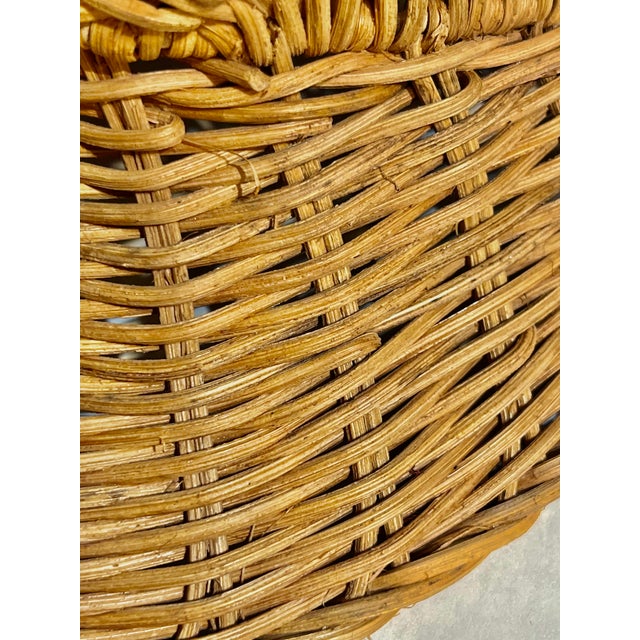 Vintage Mid-Century French Wicker Bull's Head Wall Sculpture, Picasso Style For Sale - Image 9 of 11