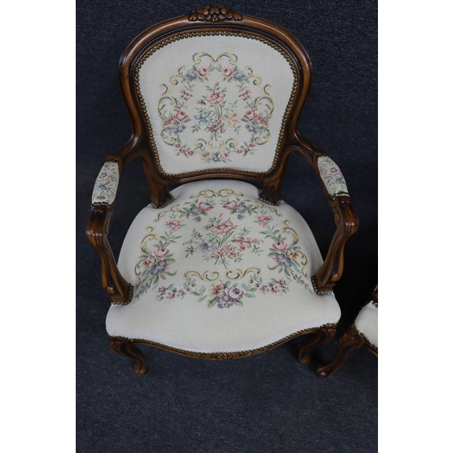 Italian Pair of Chateau D’Ax Italian Carved Armchairs For Sale - Image 3 of 16
