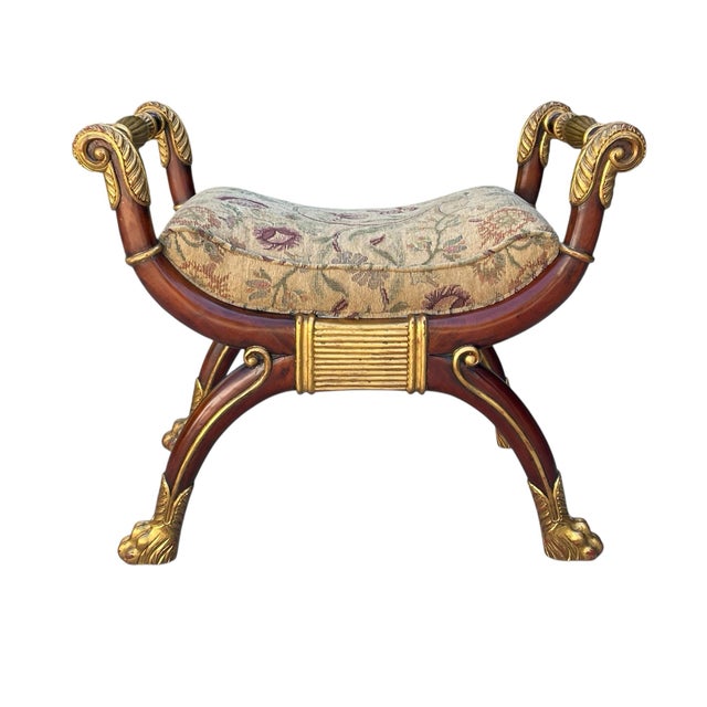 This single neoclassical style bench by Maitland-Smith is a refined interpretation of Regency/Empire -era design, likely...