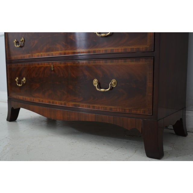 Henkel Harris Inlaid Mahogany Bedroom Wardrobe Chest For Sale - Image 10 of 18