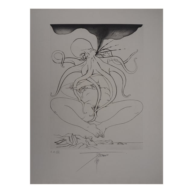 Pierre-Yves Tremois, Gorgote: Woman Captured by a Woman, Original Etching For Sale