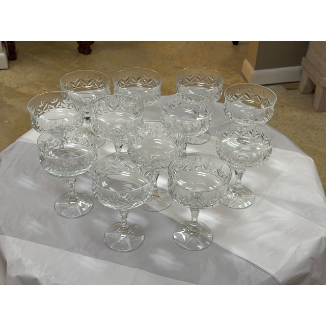 Vintage Champagne/Tall Sherbet Antoinette by Schott-Zwiesel Set of 12 For Sale - Image 11 of 17