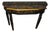 Vintage French Art Nouveau Black With Gold Roses Wood Library / Console Table For Sale