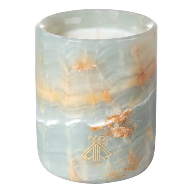Blue Onyx Scented Candle by Royal Bee Design For Sale