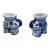 Pair of Chinese Export Blue & White Ceramic Elephant Plant Stands / Garden Stools For Sale