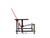 Bauhaus Vintage Red and Blue Chair by Gerrit Thomas Rietveld for Cassina, 1970s For Sale - Image 3 of 18