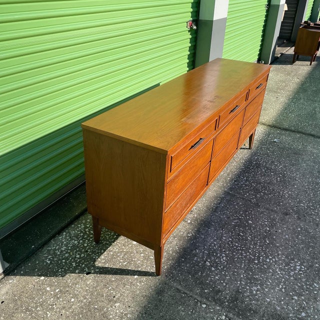 Dixie MidCentury Modern 9 Drawer Triple Dresser Chairish