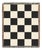 Black and Cream Checkerboard Woven Throw Blanket – 60 × 50 For Sale