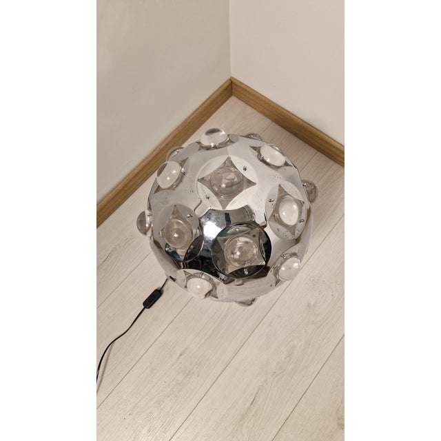 Table Lamp in Chromed Metal and Glass by Oscar Torlasco for Stilkronen For Sale - Image 13 of 17