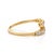18k Yellow Gold Open Wrap Round Brilliant Diamond Bypass Ring Size 6 For Sale In New York - Image 6 of 14