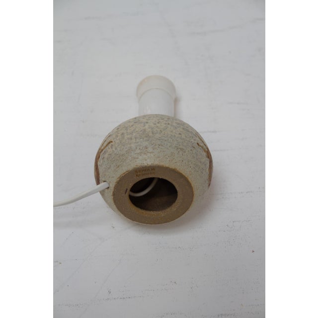 Small Danish Modern Brown Ceramic Table Lamp by Søholm, 1970s For Sale - Image 12 of 14