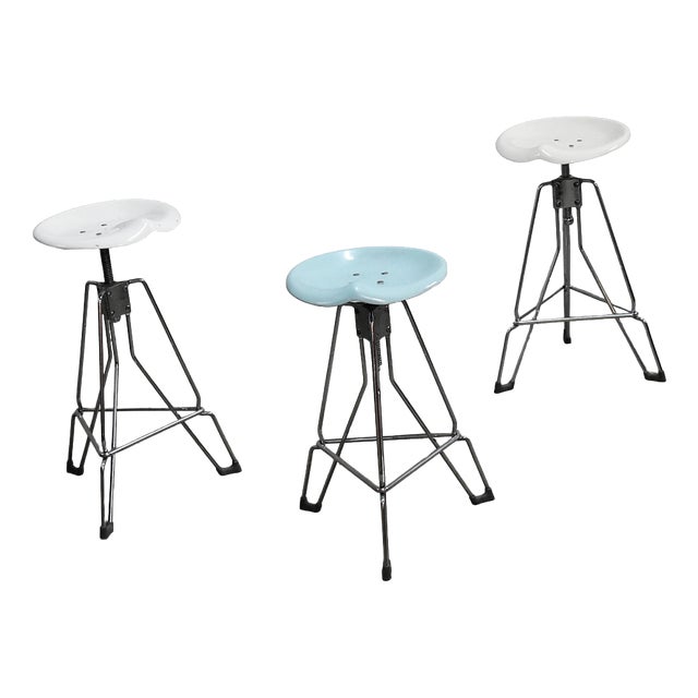 Clipper Bar Stools by Yasu Sasamoto for Dulton, Japan, 1980s For Sale
