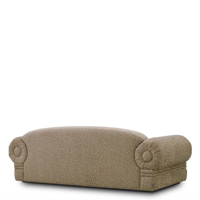 Sofa in Beige Jacquard Fabric with Leopard Pattern from Auden For Sale - Image 5 of 12
