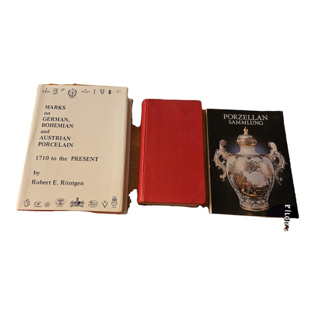 Marks on German Bohemian & Austrian Porcelain English & German Set of 3 Books For Sale