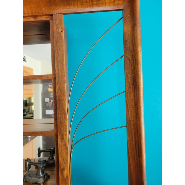 1960s Mid-Century Modern Belart, Inc Wood Wall Shelf With Mirror For Sale - Image 5 of 5