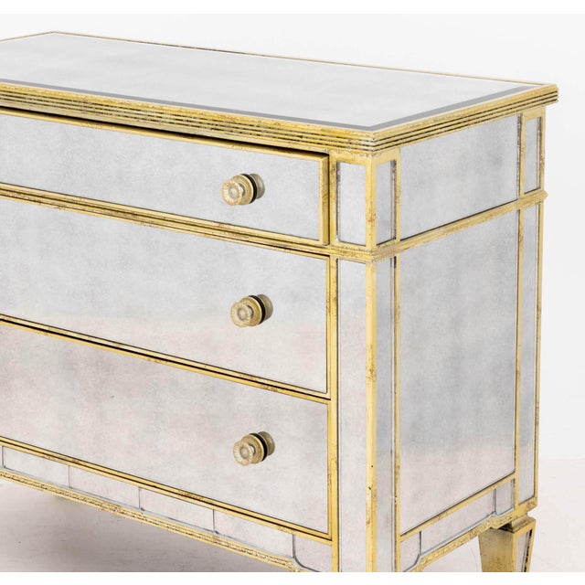 Late 20th Century Horchow "Amelie" Mirrored Silvered Wood Dresser For Sale - Image 5 of 8