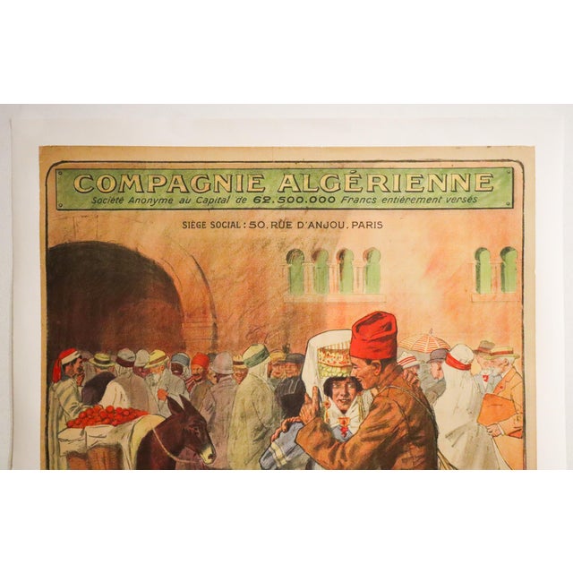 French 1917 French World War One Poster "Compagnie Algérienne: Souscrire, C'est Hâter Son Retour Avec La Victoire" - Jonas, Lucien For Sale - Image 3 of 3