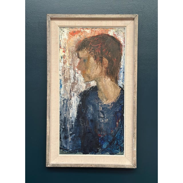 Mona Ridderstad‑Cedergren, Portrait, 1950s, Oil on Canvas, Framed For Sale - Image 12 of 12