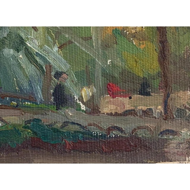 Spring Landscape Antique Oil Painting Original Art Ukrainian artistSokolovsky G. 12-17 1960s For Sale - Image 6 of 6