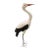 Vintage Hand-Painted Sheet Metal Crane Garden Sculpture For Sale