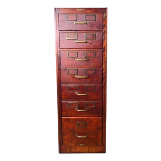 Antique Shaw Walker Card File Cabinet For Sale