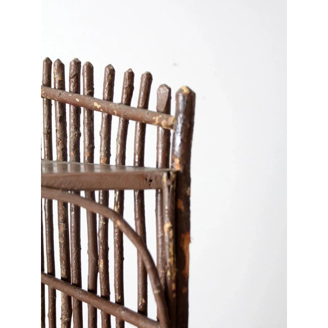 Antique Rustic Twig Corner Shelf For Sale - Image 4 of 10