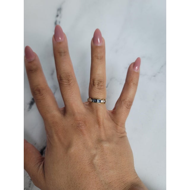 ♥ Product Summary ♥ Main Stone: Sapphire & Diamonds Band Material: 14k Multi-Toned Gold Stone Cut: Round Weight: 2 grams...