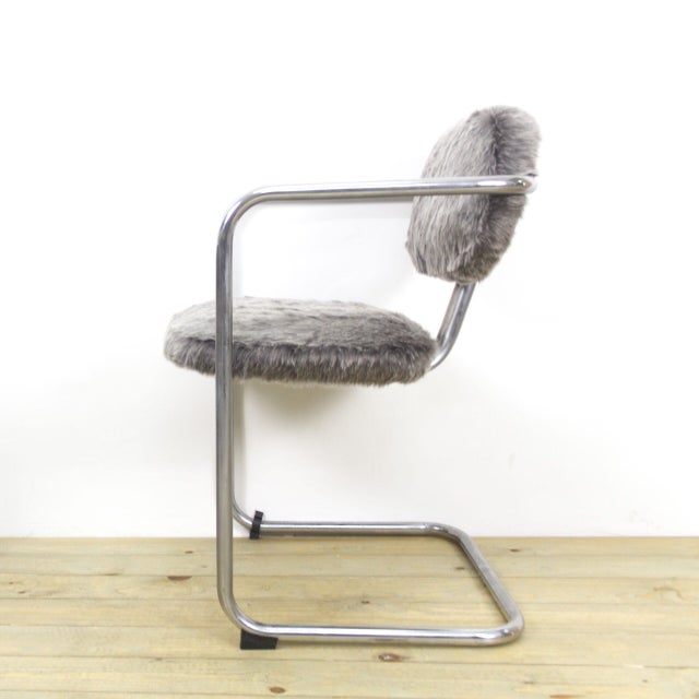 Textile Vintage Faux Leather Chair, Spain, 1970s For Sale - Image 7 of 13