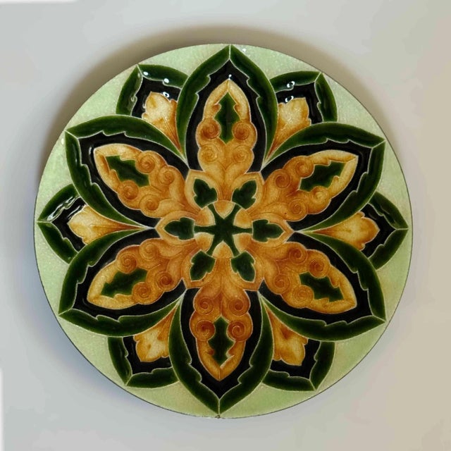 Metal Italian Mid Century Enamel on Copper Vide Poche Tray For Sale - Image 7 of 14