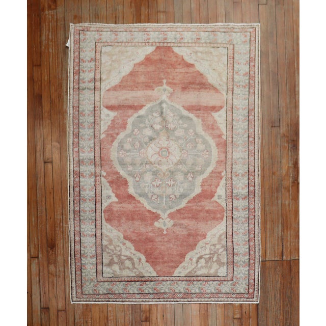 Folk Art Antique Zabihi Collection Turkish Sivas Rug - 4'4" x 6'2" For Sale - Image 3 of 8