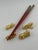 Gold 1990s Set of 4 Royal Selangor Chopstick Rests – Figural Fish, Peanut, Wheat & Peapod For Sale - Image 8 of 9