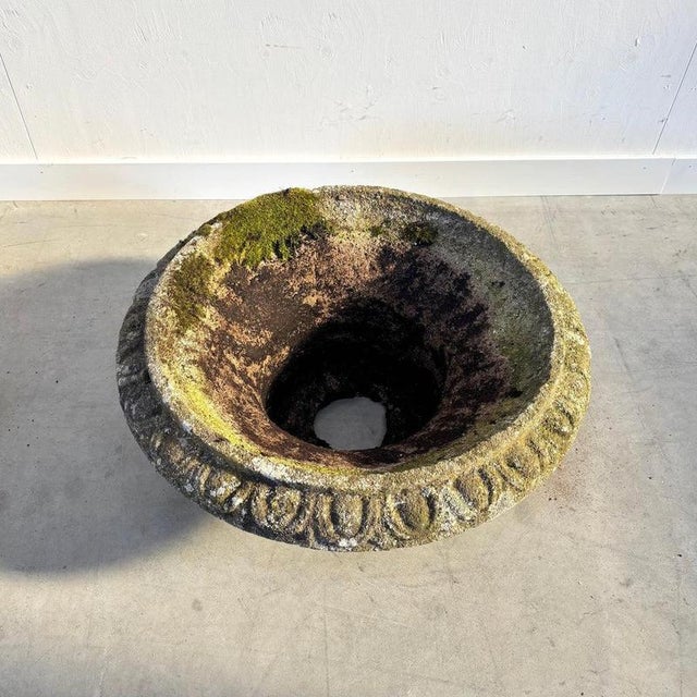 Sculpture Materials Vintage Concrete Plant Stand For Sale - Image 7 of 12