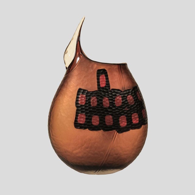 2000 - 2009 Fume Battuto Glass Vase by Afro Celotto, 2000s For Sale - Image 5 of 5