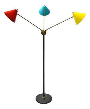 1950s Italian Three-Arm Floor Lamp