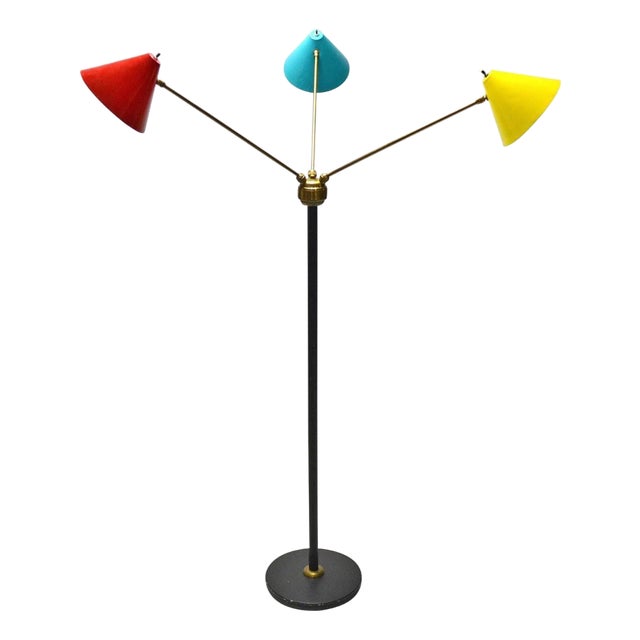 Italian Three-Arm Floor Lamp For Sale