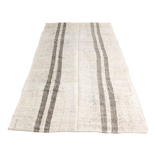 1950s Minimalist Neutral Decor Kilim For Sale