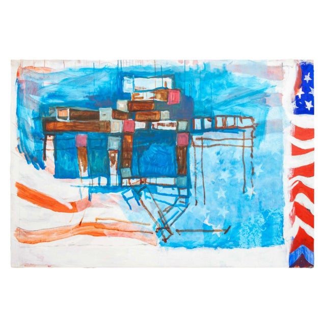 Late 20th Century Domenick Capobianco Abstraction Oil on Canvas For Sale