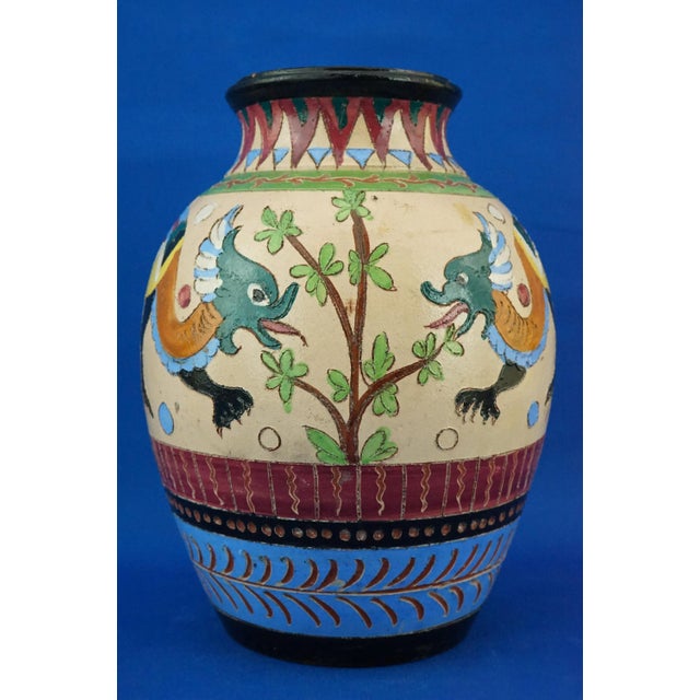Vintage Ceramic Vase with Dragons from Dante Milanis Factory, 1940s For Sale - Image 11 of 18
