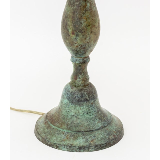 Modern Verdigris Bronzed Table Lamps, Pair For Sale In New York - Image 6 of 8