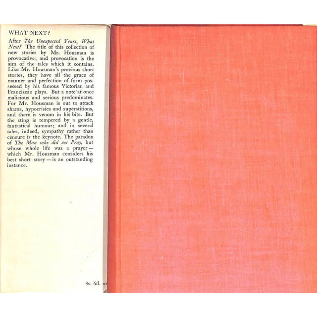 Traditional "What Next? Provocative Tales of Faith and Morals" 1938 Housman, Laurence For Sale - Image 3 of 5